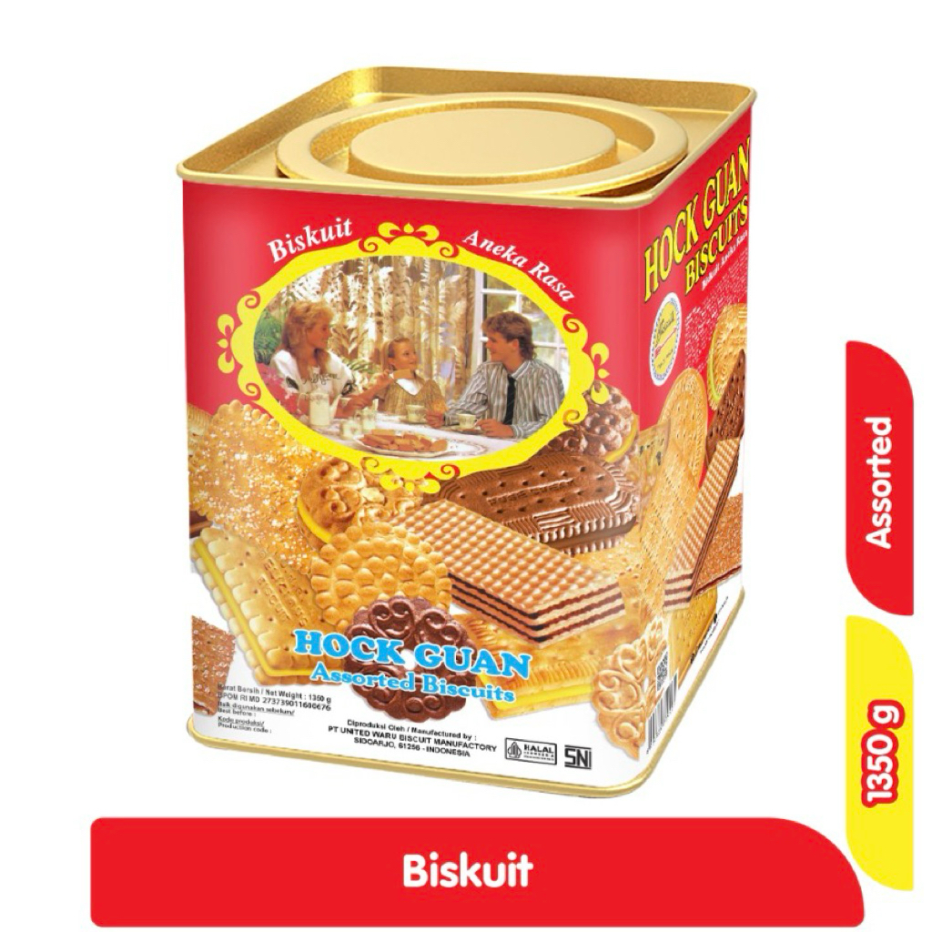 UBM Hock Guan Assorted Biskuit Kaleng 1350 g