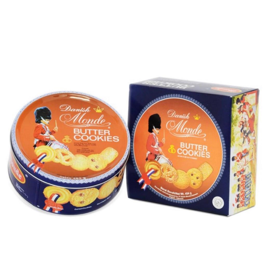 Monde Butter Cookies Blue 454g makanan ringan hampers lebaran snack biskuit monde butter cookies kal