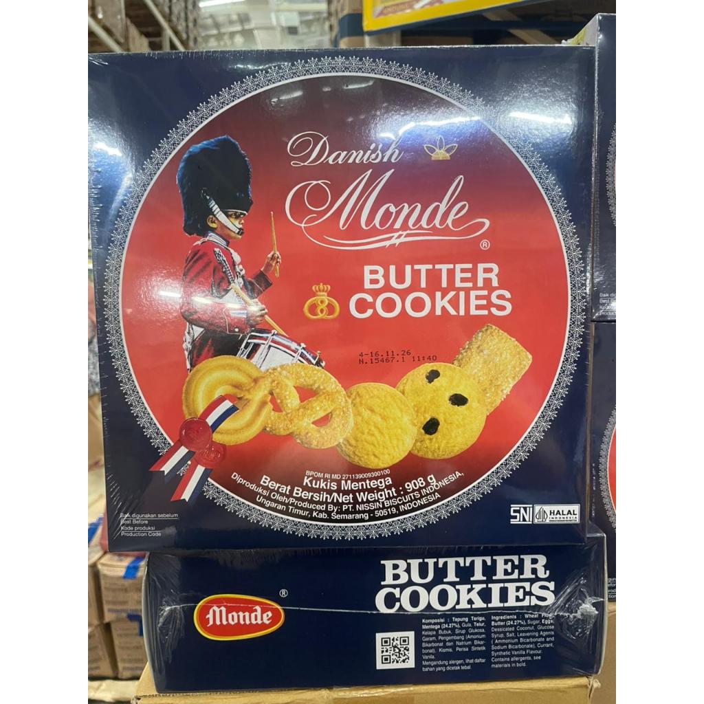 Monde Butter Cookies 908 Gram Monde butter cookies 908 gr makanan ringan hampers lebaran snack bisku