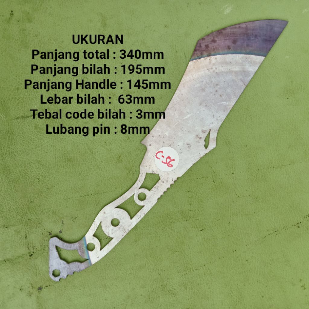 C-56 Baja HSS DMO5/CO5/M2/M42 tebal code 3mm