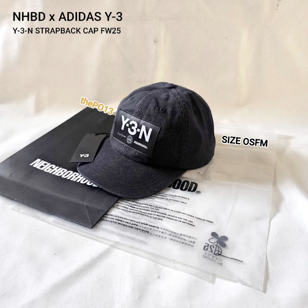 NEIGHBORHOOD NBHD X Y-3 YOHJI Y-3-N LOGO CAP BLACK FW25 AUTHENTIC 100% BNWT