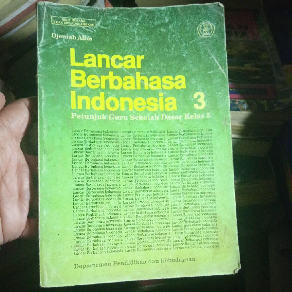 buku Lancar Berbahasa Indonesia 3, Petunjuk guru SD kelas 5, buku original jadul