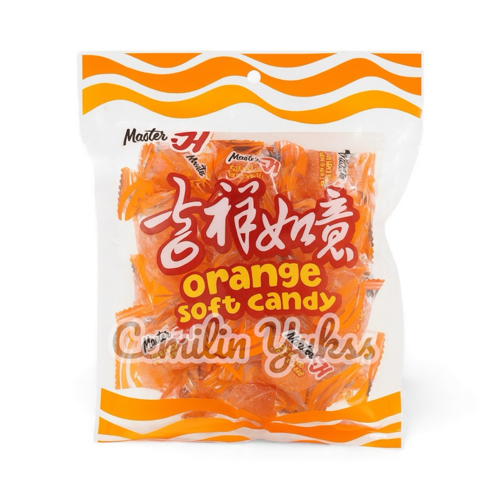 Master JH Orange Soft Candy 500g Permen Lunak Rasa Jeruk Orange Candy Permen Jeruk