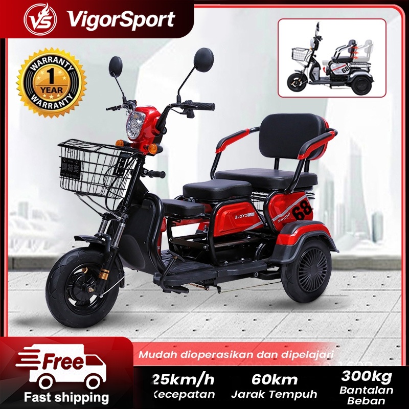 Baru di tahun 2025 Sepeda roda tiga listrik/Sepeda listrik/Sepeda motor roda 3/skuter untuk lansia