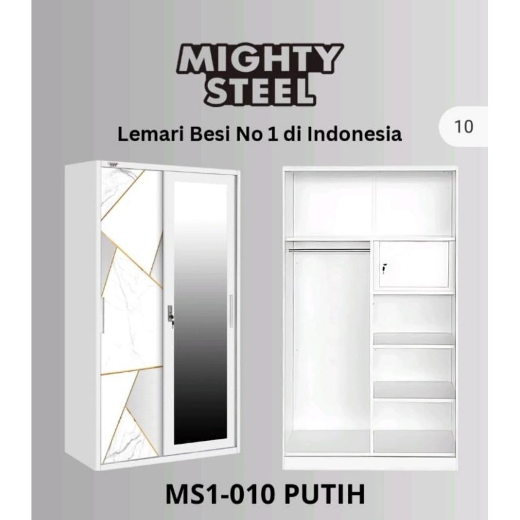 Lemari baju pakaian sliding besi 90 murah - Bandung area saja