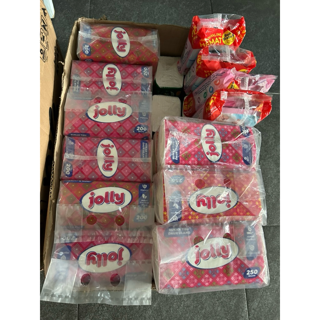 Tisu Jolly 2 ply 200 sheet - Tisu Wajah Jolly 200 sheet