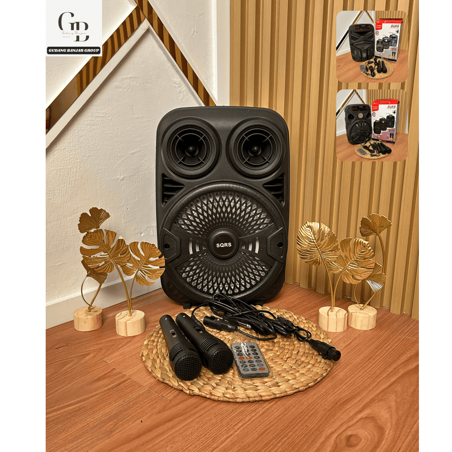 Speaker SQRS 9 inch tipe 888max / 815max / 885 / speaker dengan 2 mic