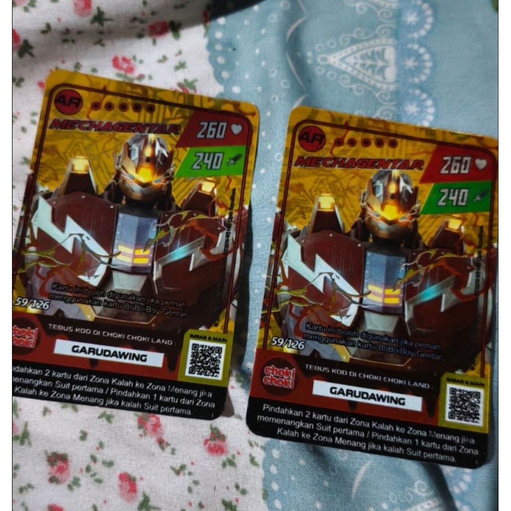 KARTU BOBOIBOY CARD CHOKI CHOKI