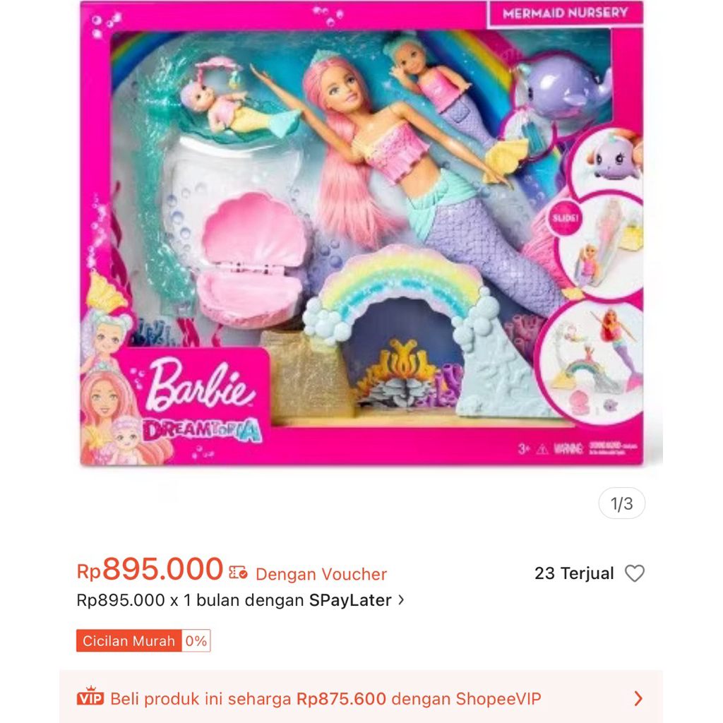 Barbie Dreamtopia Mermaid Nursery mainan boneka barbie murah