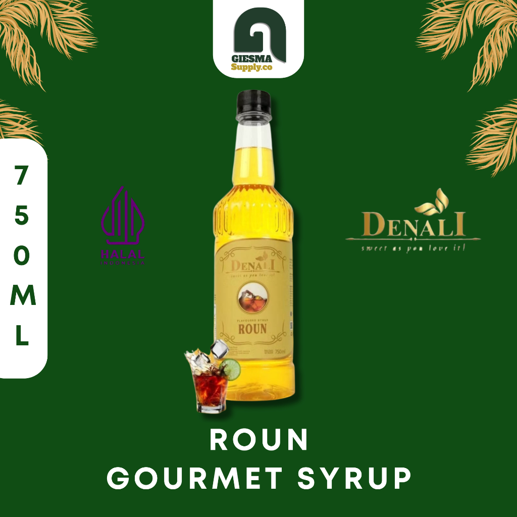 Denali Roun/Rum 750 Ml Halal Gourmet - Sirup Minuman Kopi Bartender Drink Beverages - Cocok untuk bi