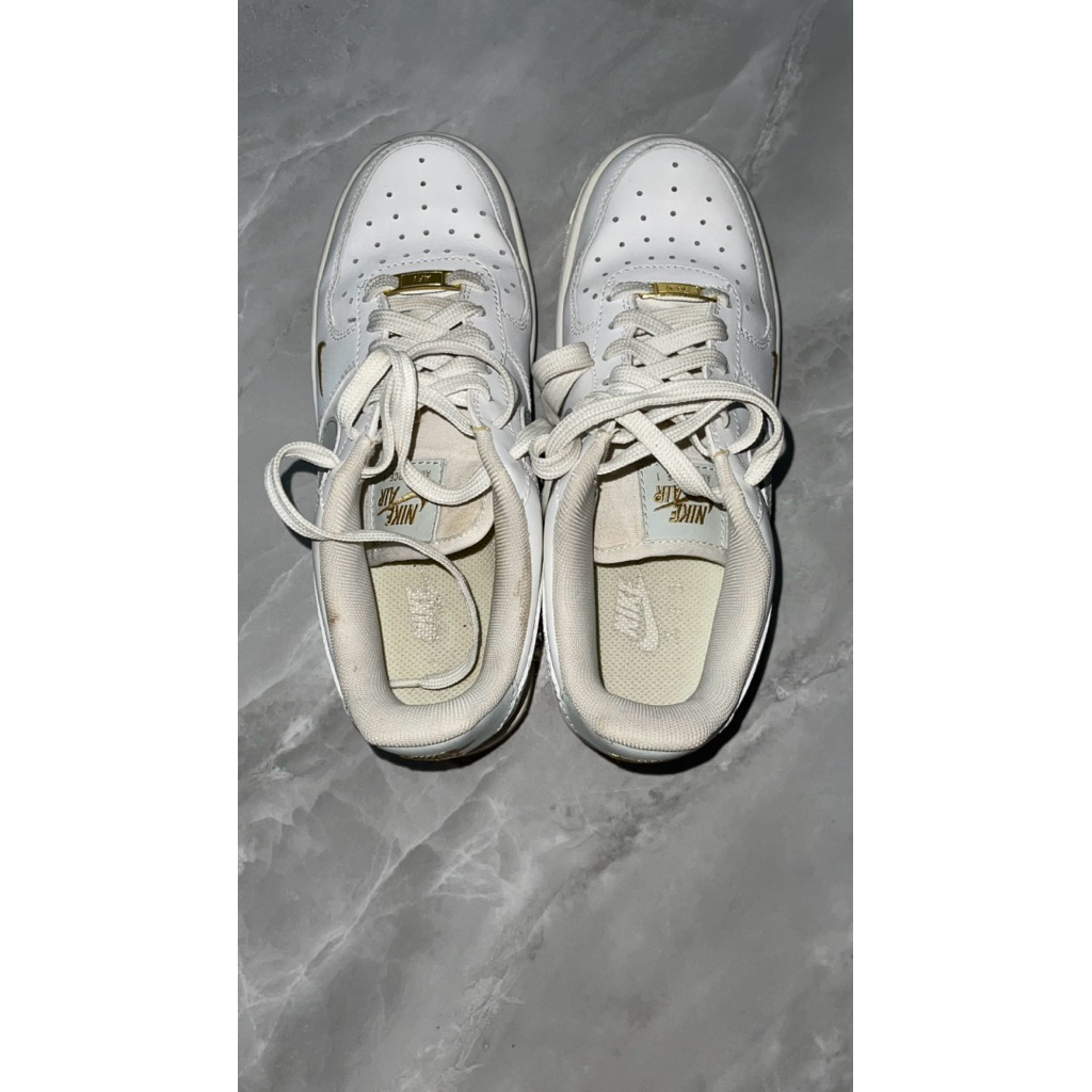 Nike Air Force 1 Low White Grey Silver Gold