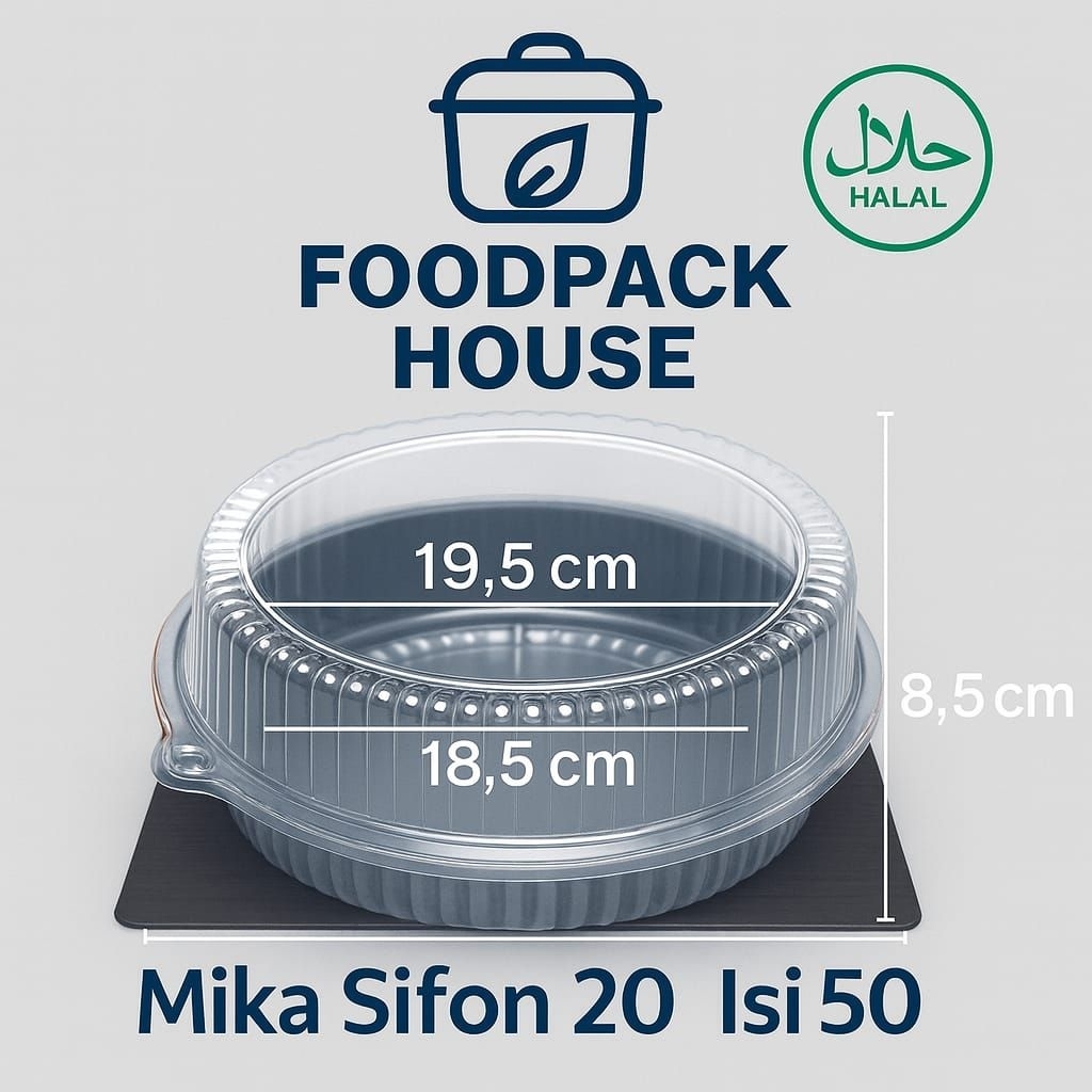 Mika Chiffon Bolu Bulat Sifon 20 cm Tinggi 8.5 Cm TX / Mika SF 20 / Mika bolu Bulat 20 Cm Mika Kue B