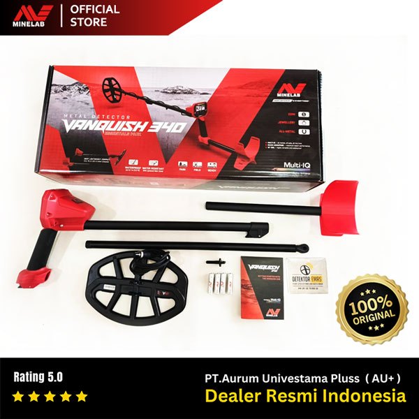 Metal Detector Minelab Vanquish 340 (Second) - Detektor Emas Vanquish 340 (Second) - Alat Pencari Em