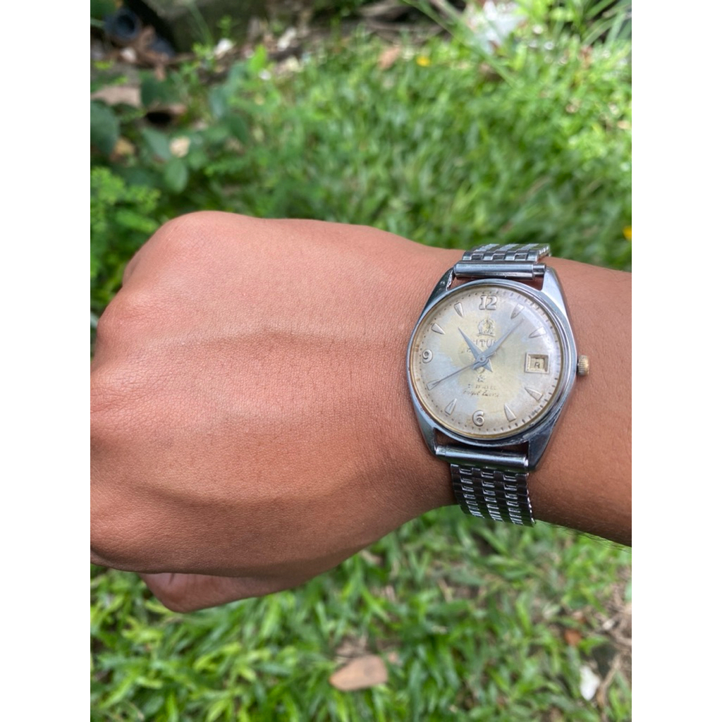 Jam tangan Titus Gold vintage matic original secon
