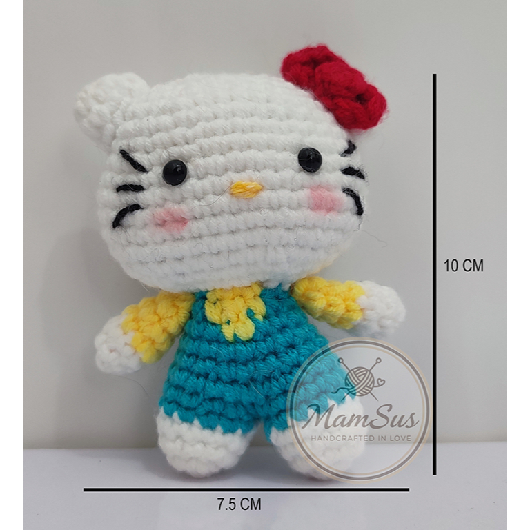 Boneka Rajut Hello Kitty/ Amigurumi Hello Kitty/ Hello Kitty Crochet