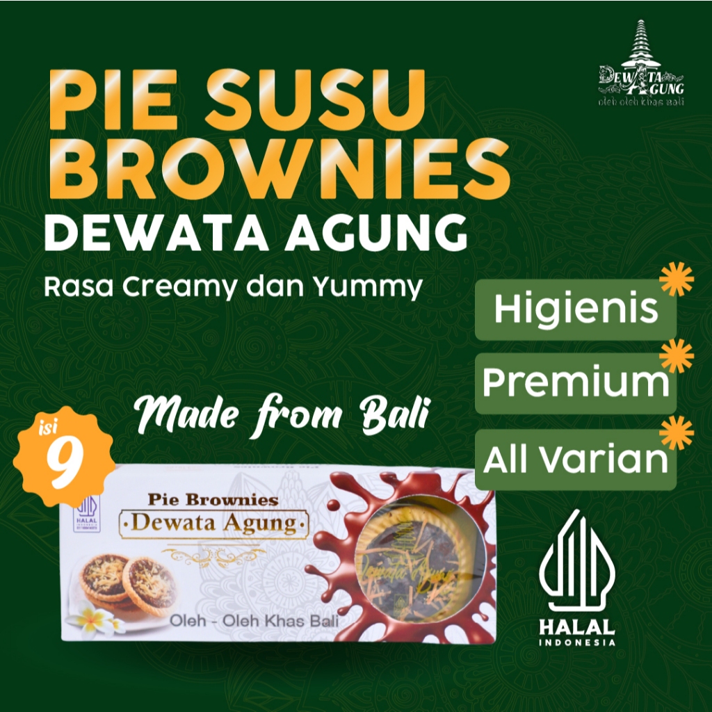 Pie Susu Brownies Dewata Agung Oleh Oleh Bali Isi 9 Pcs