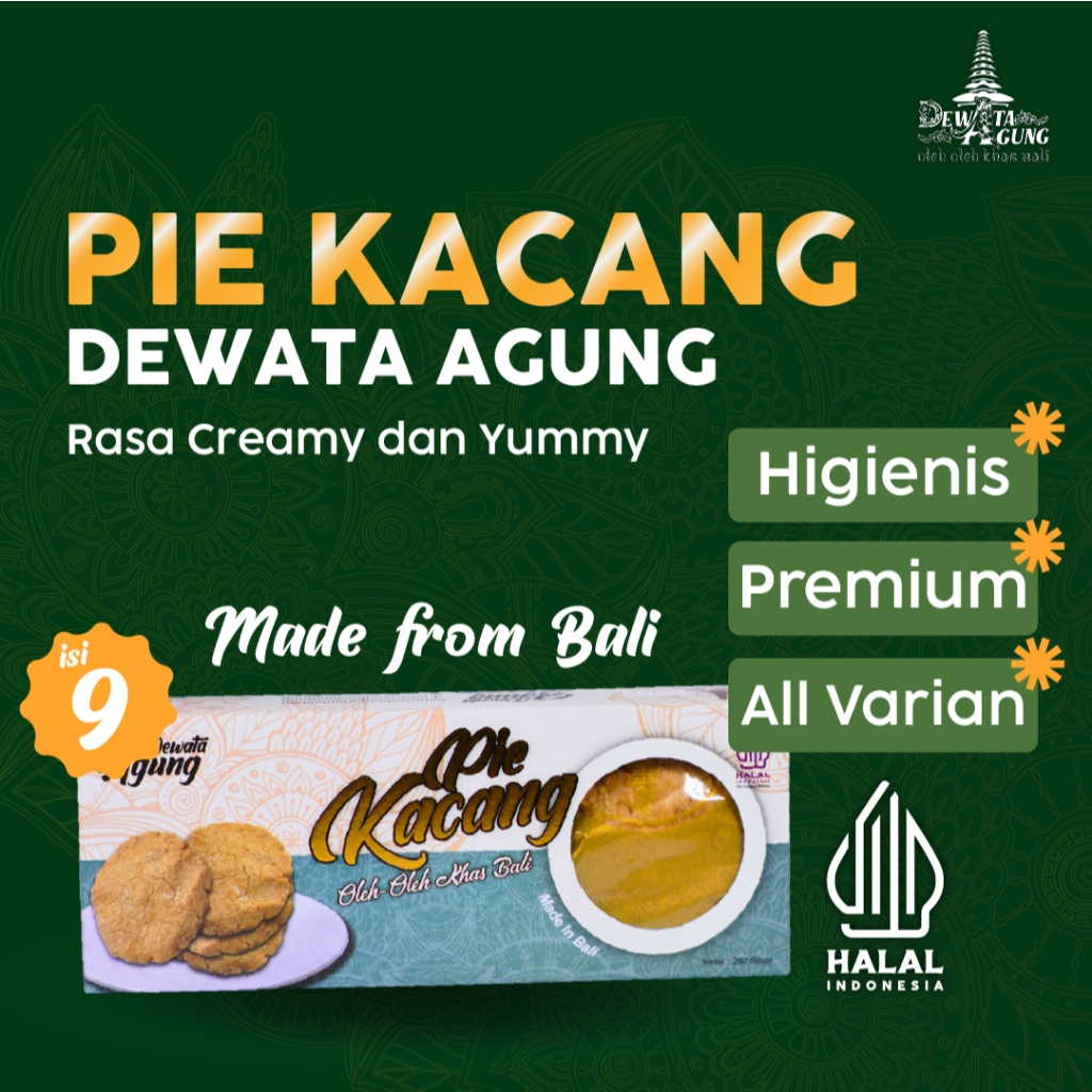 Pie Kacang Dewata Agung Oleh Oleh Khas Bali isi 9pcs