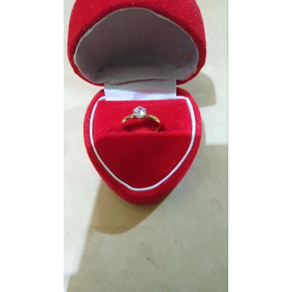 cincin polos model simple mata 1 kadar 22k