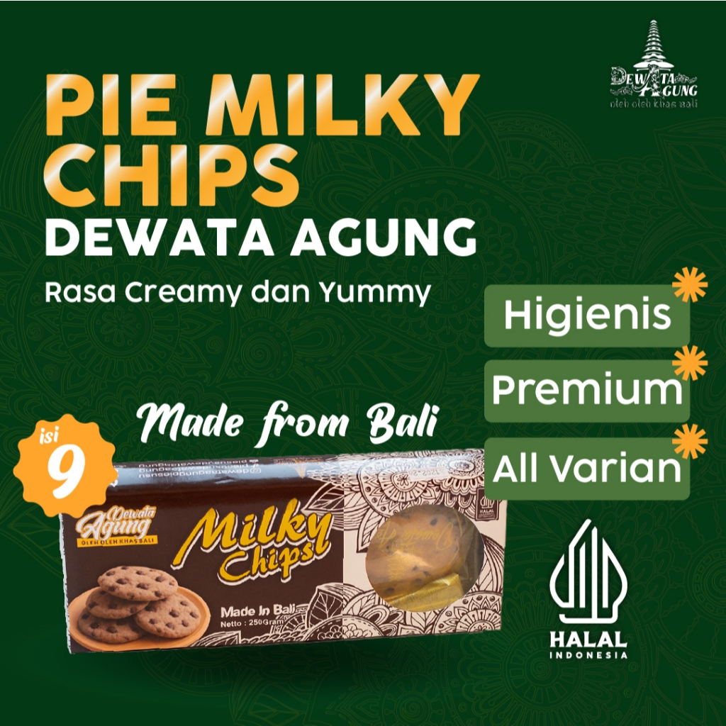 Pie Milky Chips Dewata Agung Oleh Oleh Khas Bali isi 9pcs
