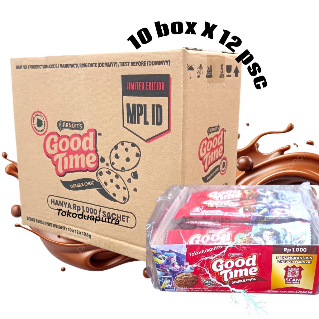 Good Time Double Choco 10,6gr  ( 10 Tray X 12 pcs) / Arnotts Good Time Double Choco 1000 / Good Time