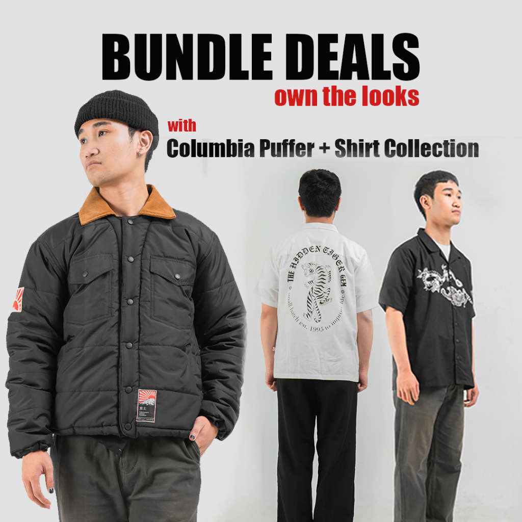 FUJI1995 COLUMBIA PUFFER BLACK JACKET