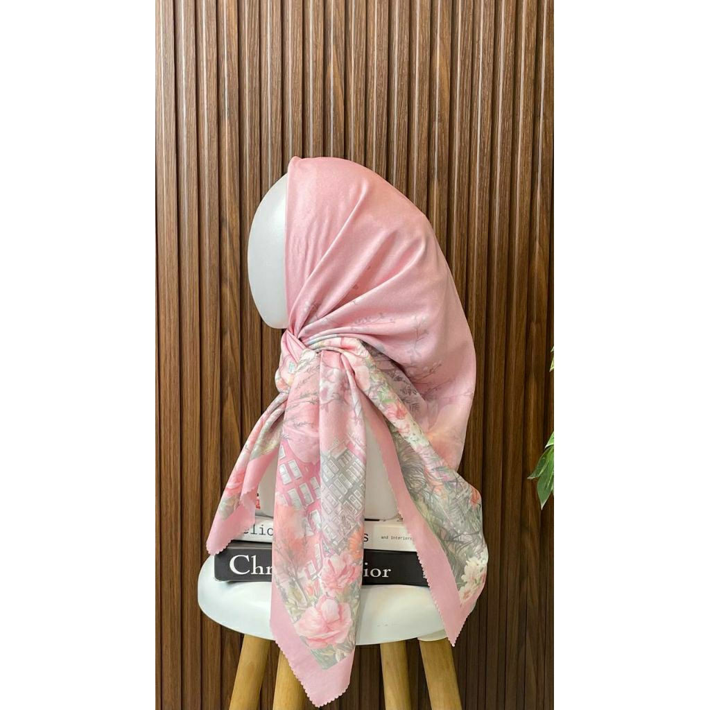 Hijab Voal Shayna Series| Hijab Voal Motif Premium| Hijab Voal Motif Free Pouch