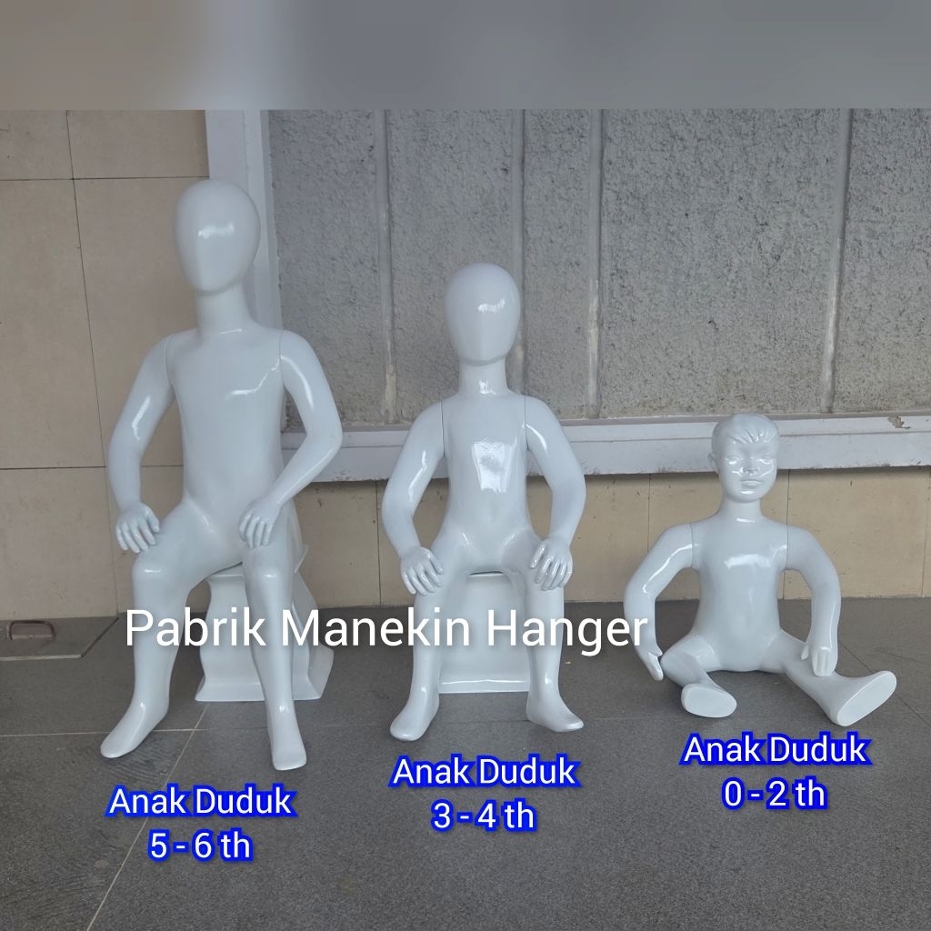 patung manekin full body anak duduk // patung anak duduk / manekin duduk anak / pajangan baju anak