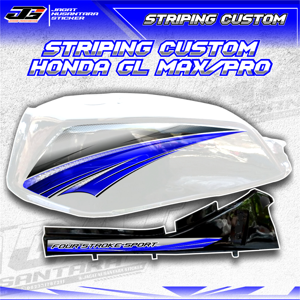 STRIPING HONDA GL PRO MAX, STRIPING TERBARU GL, STRIPING GL AIRBRUSH TERBARU, STRIPING GL KONTES
