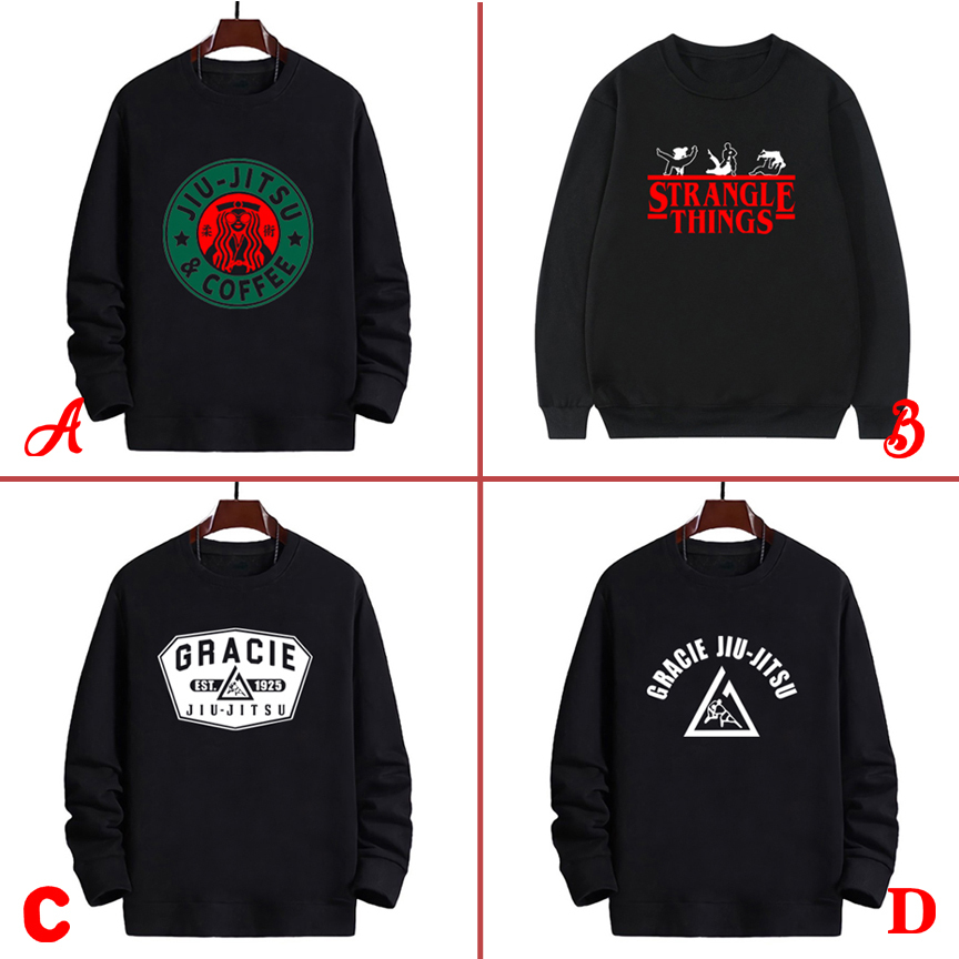 Sweater Jiu-Jitsu Martial Arts Jiu Jitsu Crewneck Sweatshirt Bahan Cotton Fleece