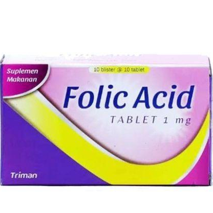 FOLIC ACID ASAM FOLAT 1mg BOX ISI 100 TAB