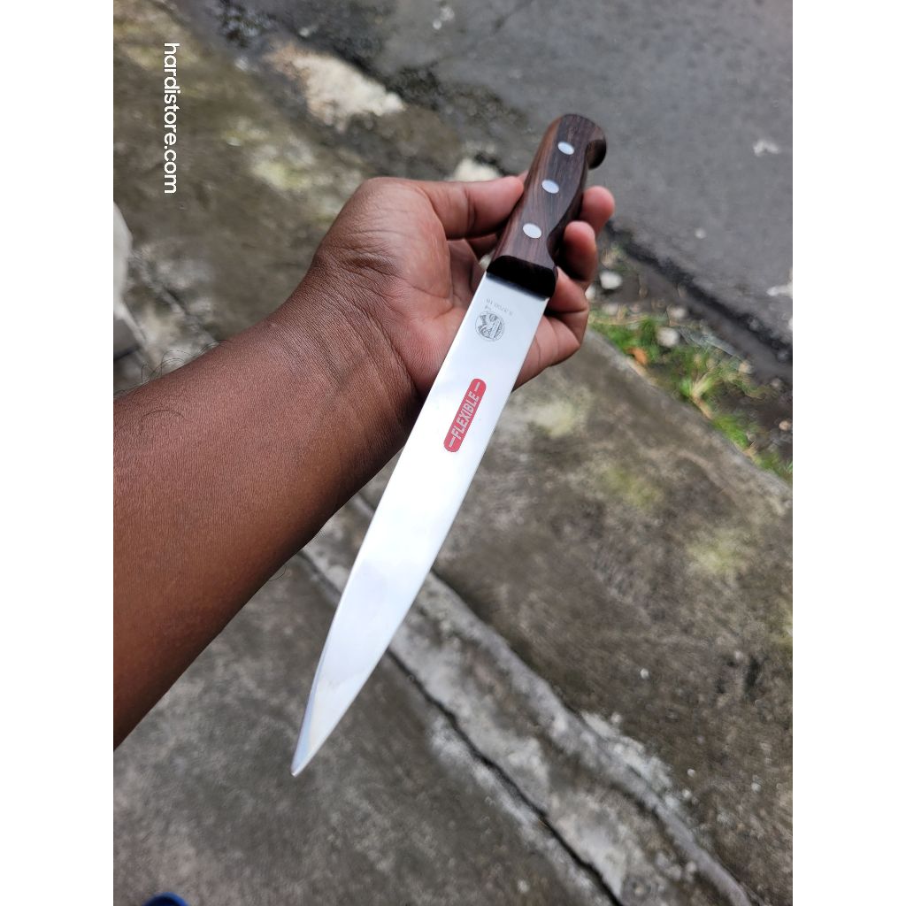Victorinox Fillet Knife Flexible Blade 5.3700.18 Pisau Daging 18 cm Rosewood Handle Original Swiss C