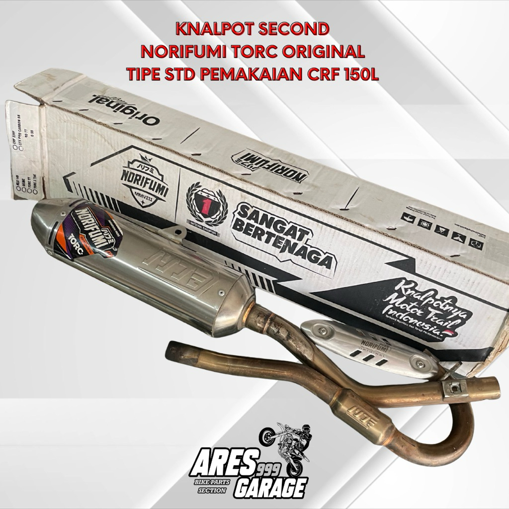 KNALPOT NORIFUMI ORIGINAL TORC CRF TIPE STANDAR NORIFUMI TORC CRF TIPE STD KNALPOT SECOND