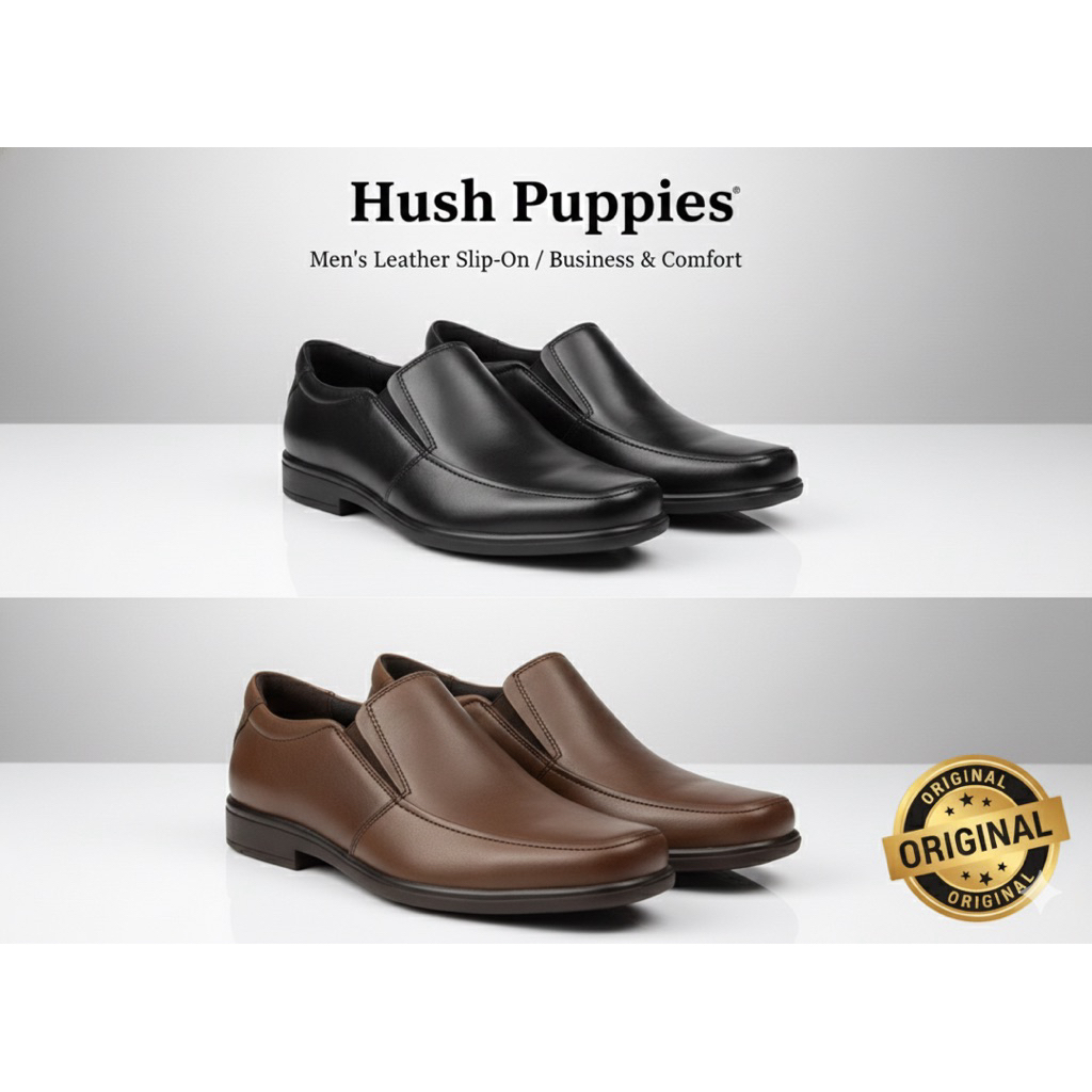 NEW Sepatu Pria Hush Puppies Pantofel 40 42 Sepatu Kerja Pria Sepatu Fomal Sepatu Kulit Pria Sepatu 