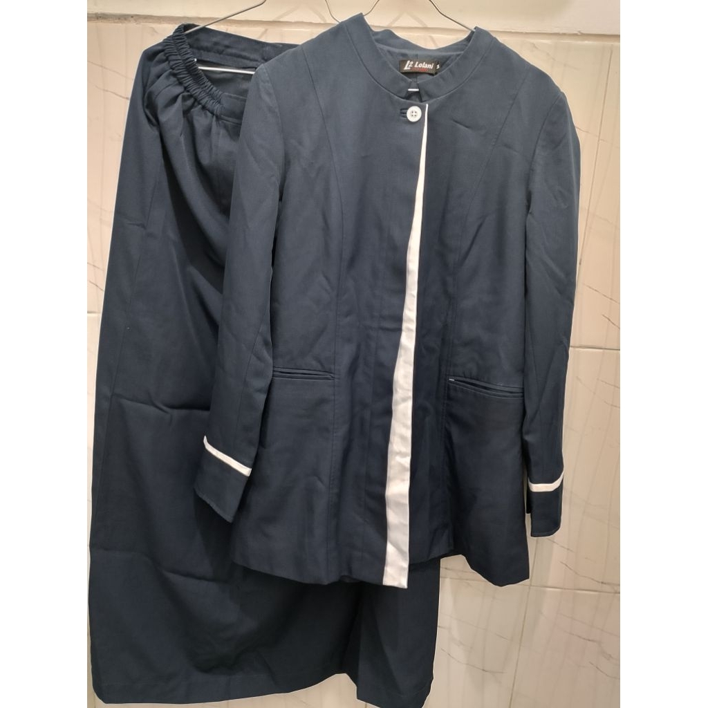 Setelan atasan Kemeja Guru dan Rok Size M Preloved
