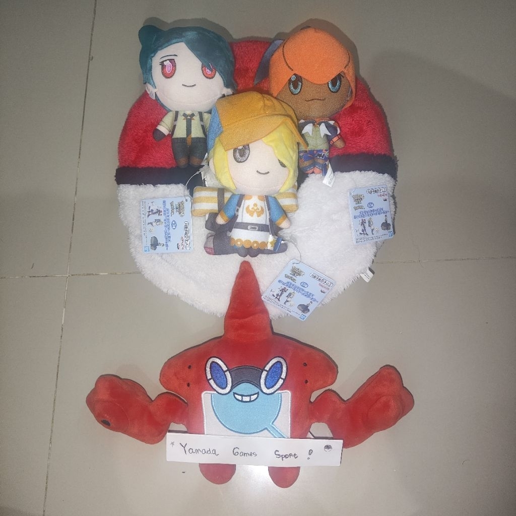 GANTUNGAN KUNCI POKEMON MASTERS EX VOL.2 RAIHAN RIKA VOLO TRAINERS GANCI ORI BONEKA PLUSH BANDAI Bon