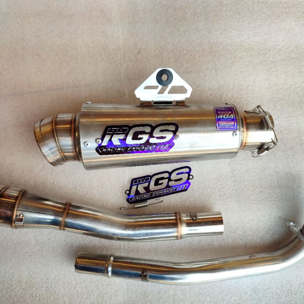 knalpot racing RGS original dos Muffler Supra x 125 karisma Revo absolute blade Shogun smash win Jup