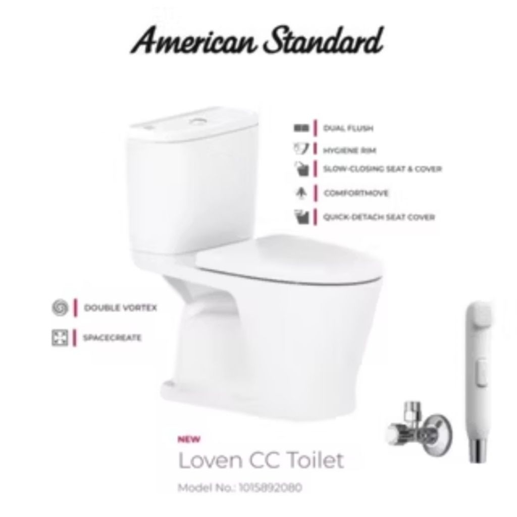 CLOSET DUDUK AMERICAN STANDAR LOVEN DUALFLASH