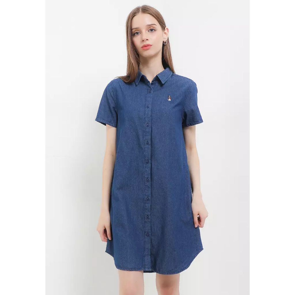 Hush Puppies Vizyana Dress Denim Casual Wanita