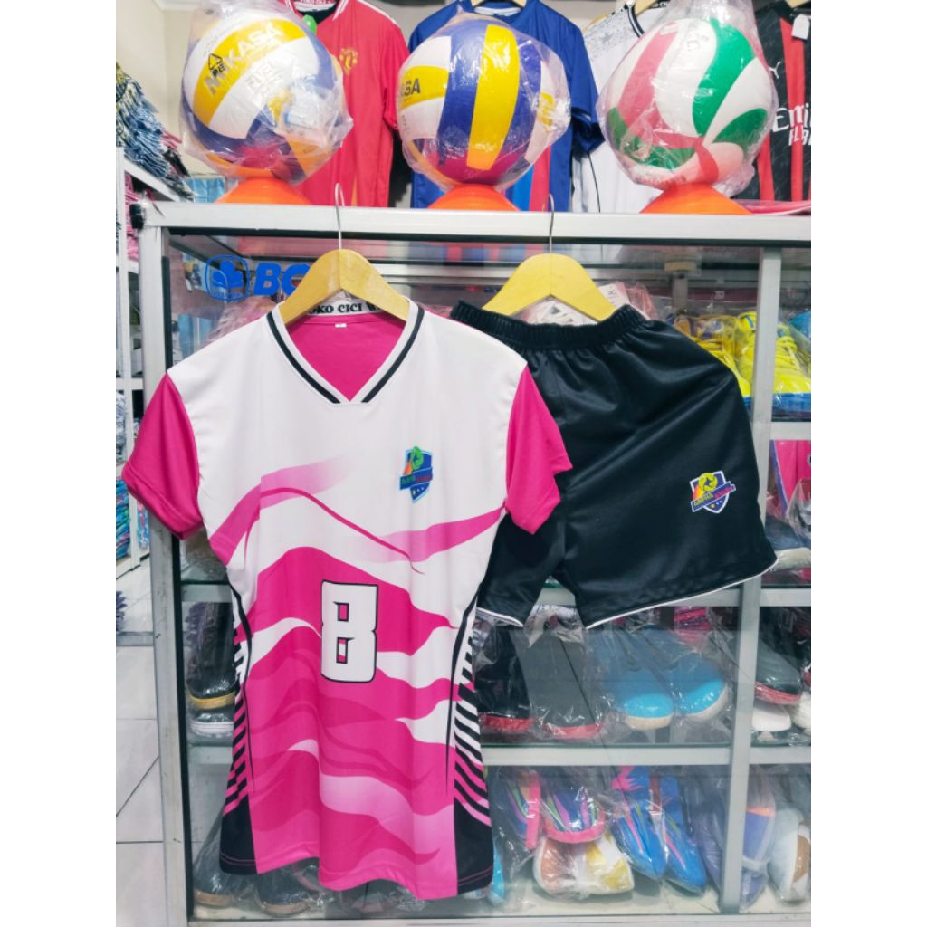 Promo Set Kaos Voli Wanita Jersey Voli Printing Baju Voli Proliga