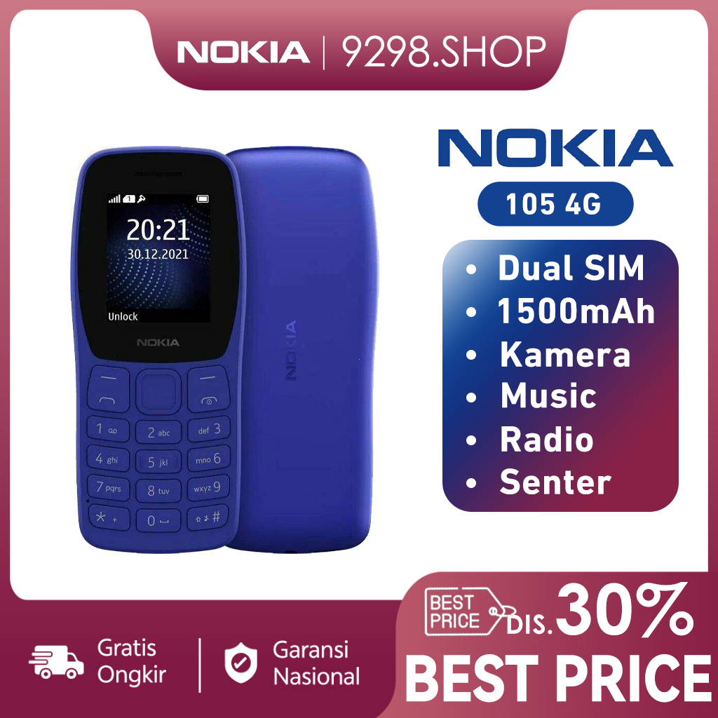 Hp Nokia 105 2022 Fullset Battery 800mAh Grosir Murah