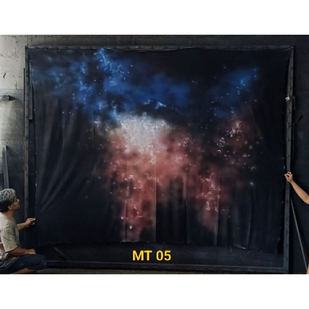 Ready Kain Background  Photo Abstrak Motif Kosmik Angkasa Latar Studio Foto