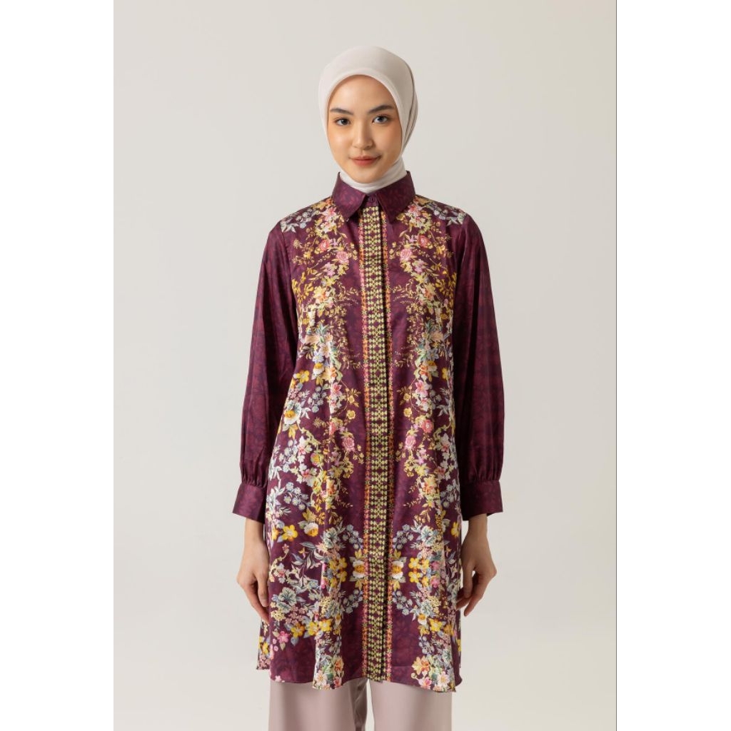 SALE New Riamiranda Bhuvi Tunik Burgundy Free Paperbag