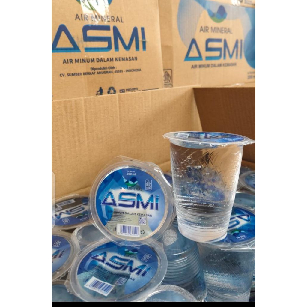 1 dus isi 24 pcs air mineral gelas/ cup 200 ml asmi  /TGM 99  harga murah bisa kirim instan sesama b