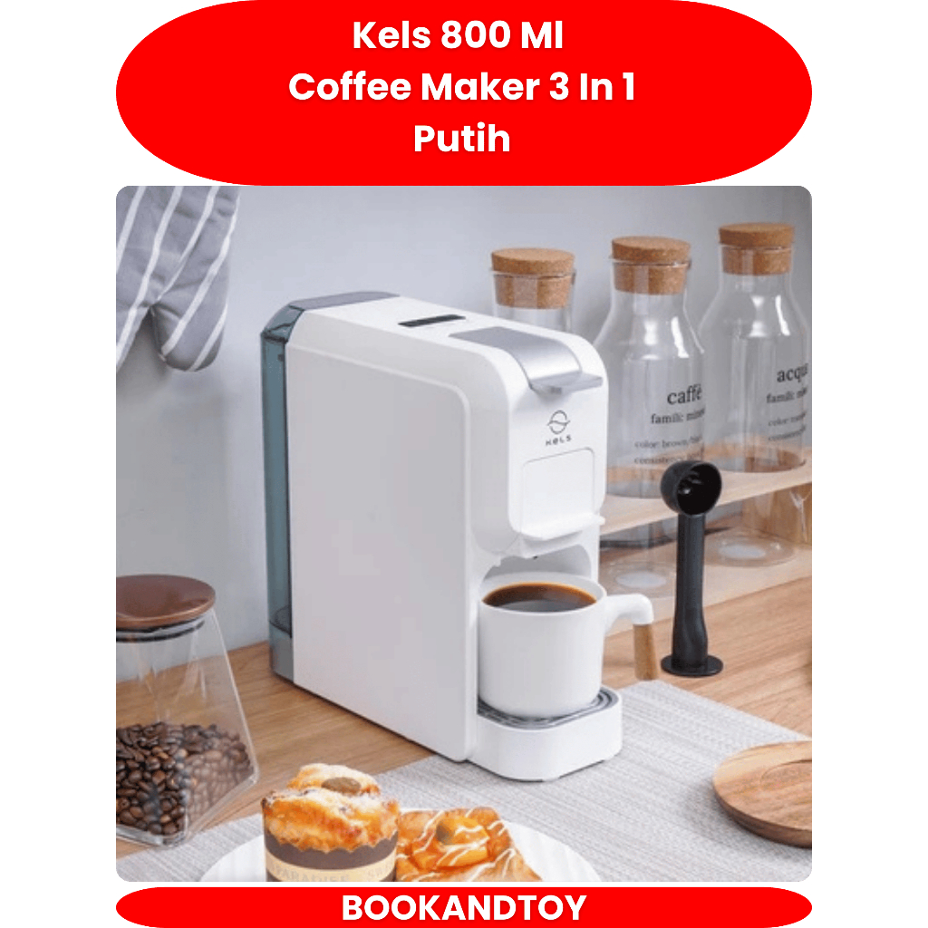 Kels 800 Ml Coffee Maker 3 In 1 Putih Mesin Pembuat Kopi