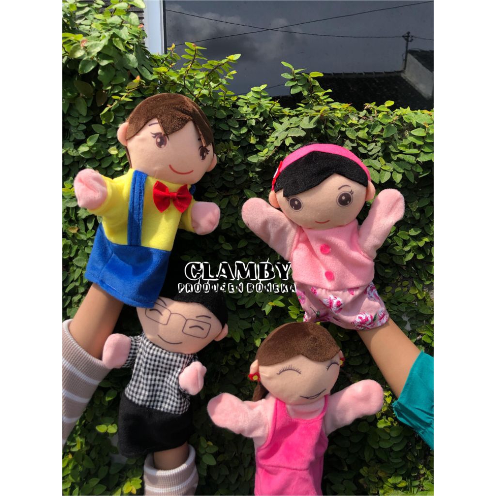 Boneka Tangan karakter keluarga/boneka lucuu Family Handmuppet