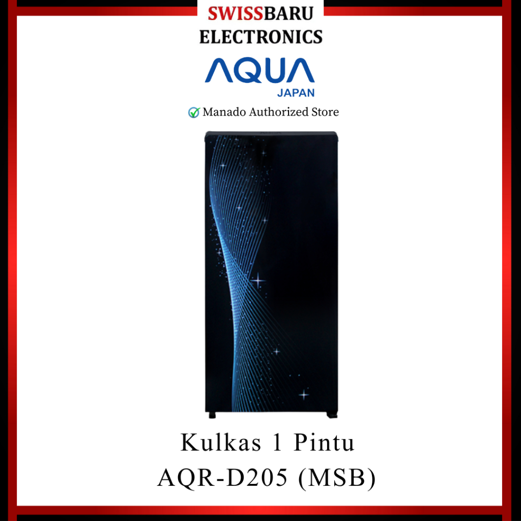 MANADO - KULKAS 2 PINTU AQUA AQR-D205MSB)