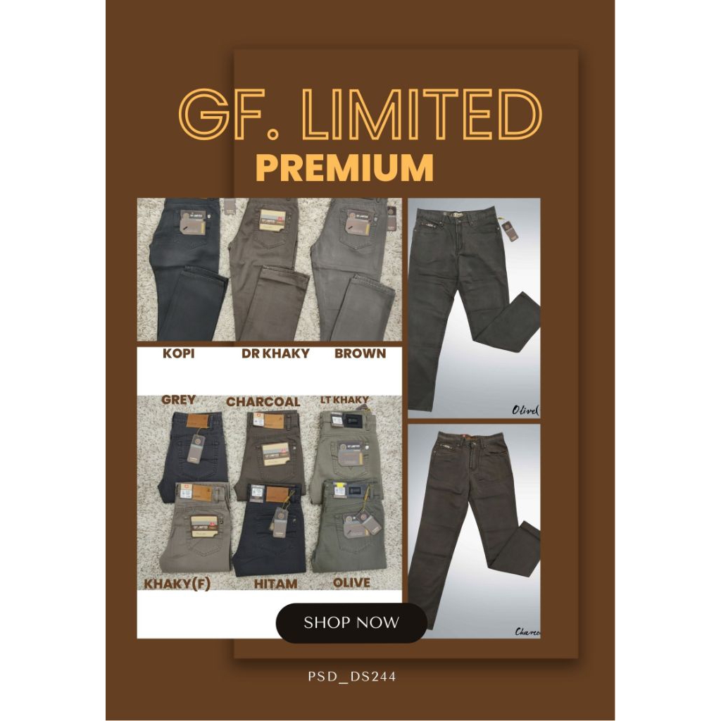 CELANA PANJANG DEWASA PRIA "GF.LIMITED PREMIUM"