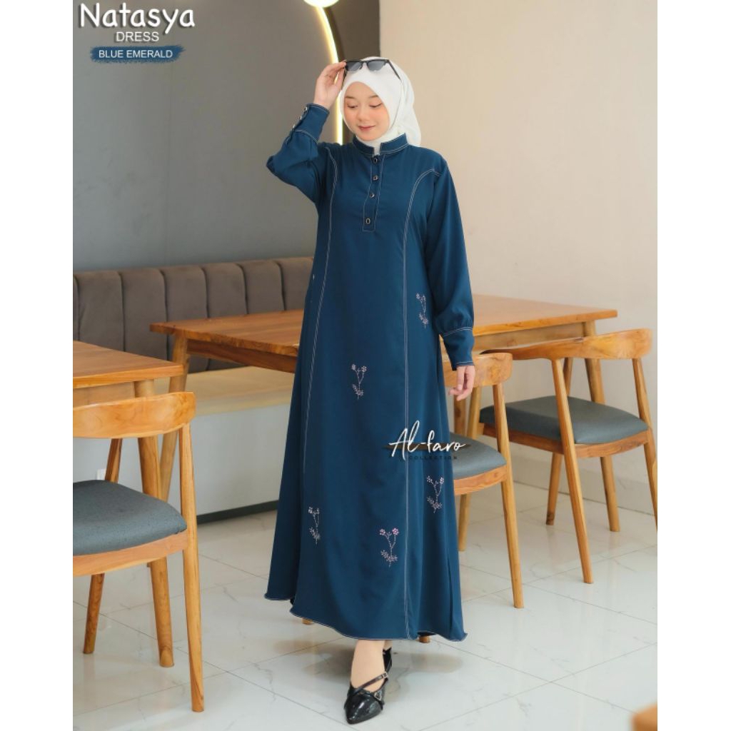 baru gamis Natasya Hafiza ori alfaro swarosky Hanifah mewah Kanisa murah kondangan lebaran polosan c