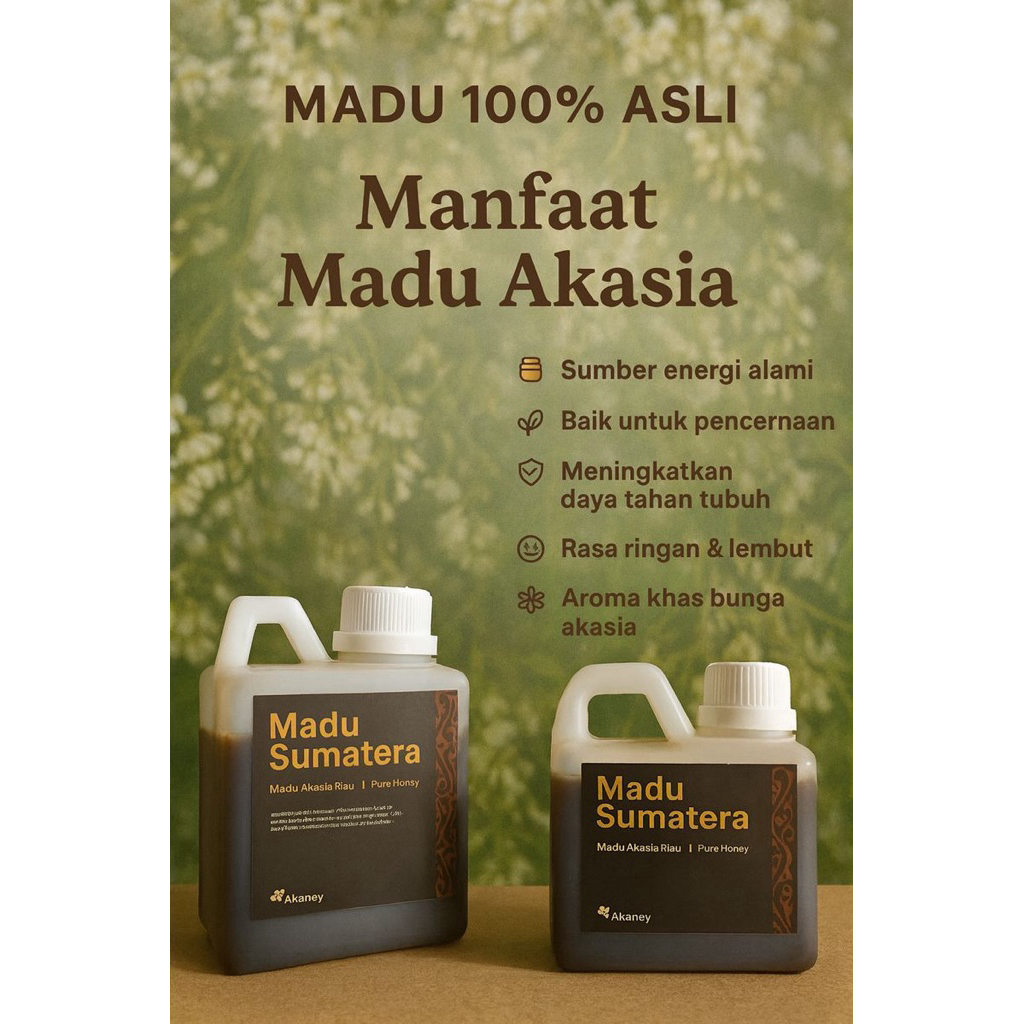 Madu sumatera akasia 100% madu murni