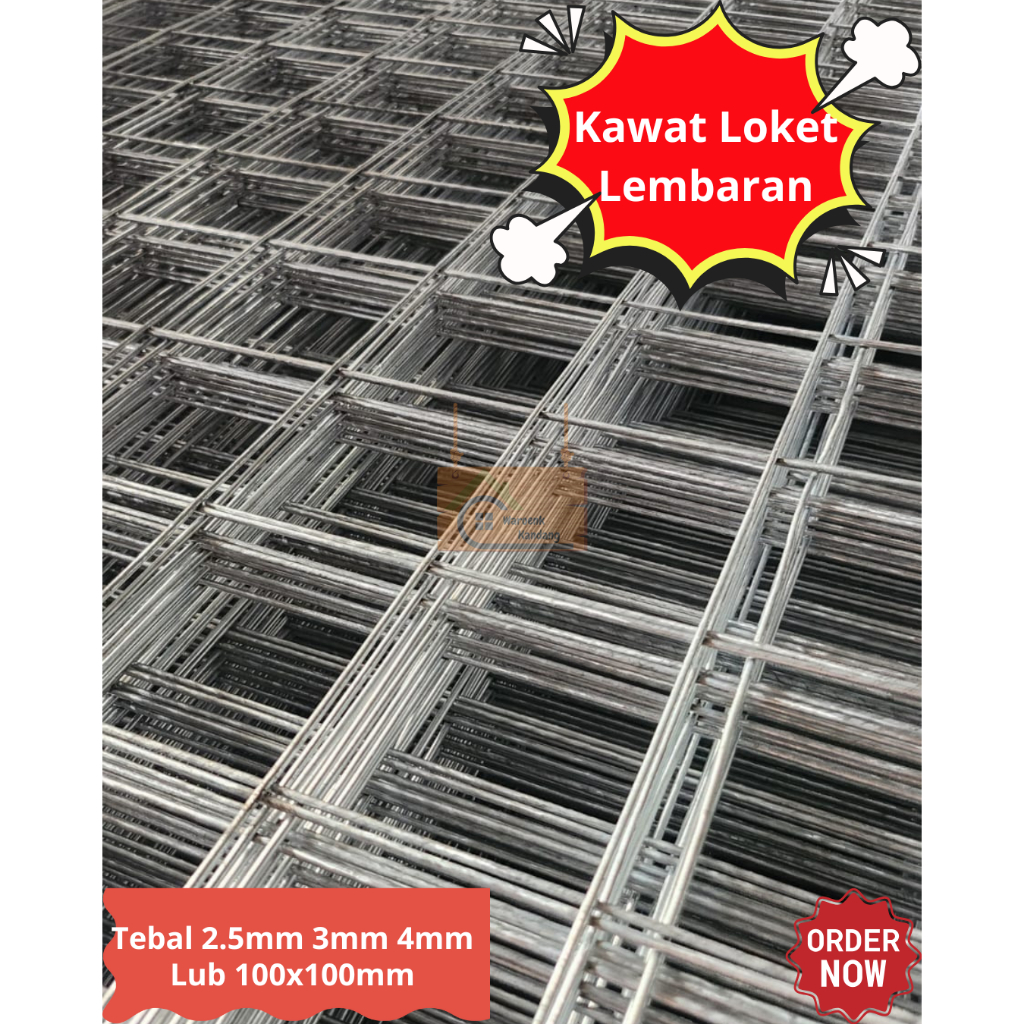 KAWAT LOKET LEMBARAN GALVANIS ANTI KARAT LUBANGAN 10X10CM TERLARIS